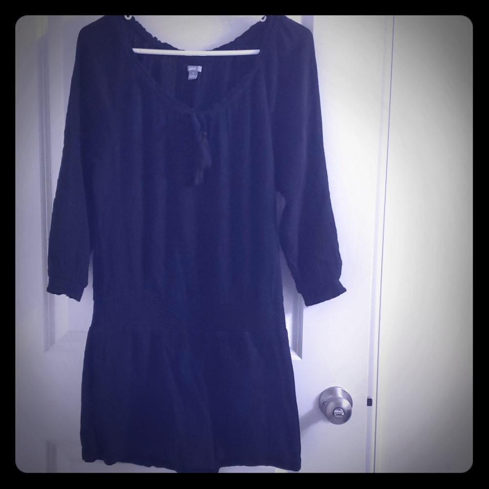 Black cotton romper